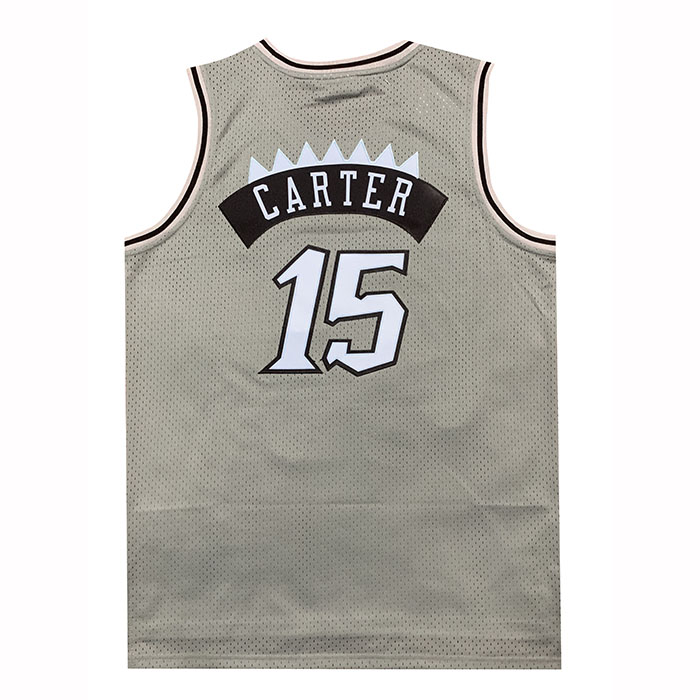 Camiseta Toronto Raptors Vince Carter NO 15 Mitchell & Ness 1998-99 Gris